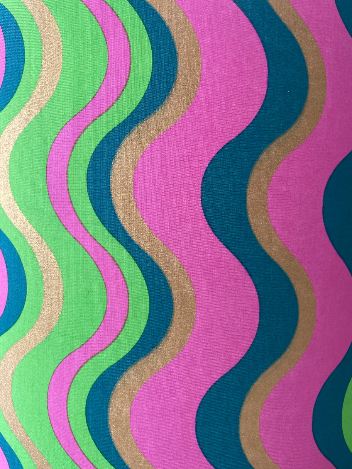 Multicoloured Striped Drum Lampshade