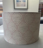 Beige and Pink Dot Drum Lampshade