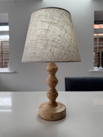 Bobbin Beech Style Rechargeable Touch Lamp