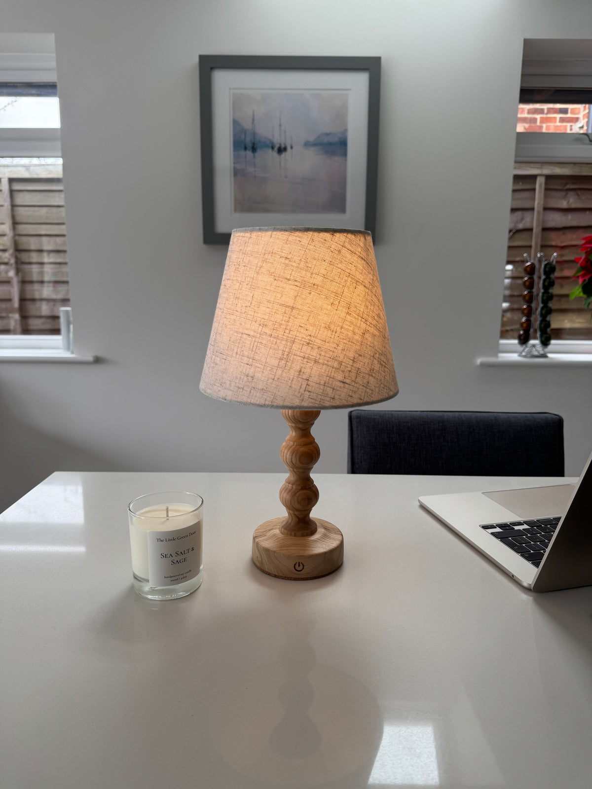Bobbin Beech Style Rechargeable Touch Lamp