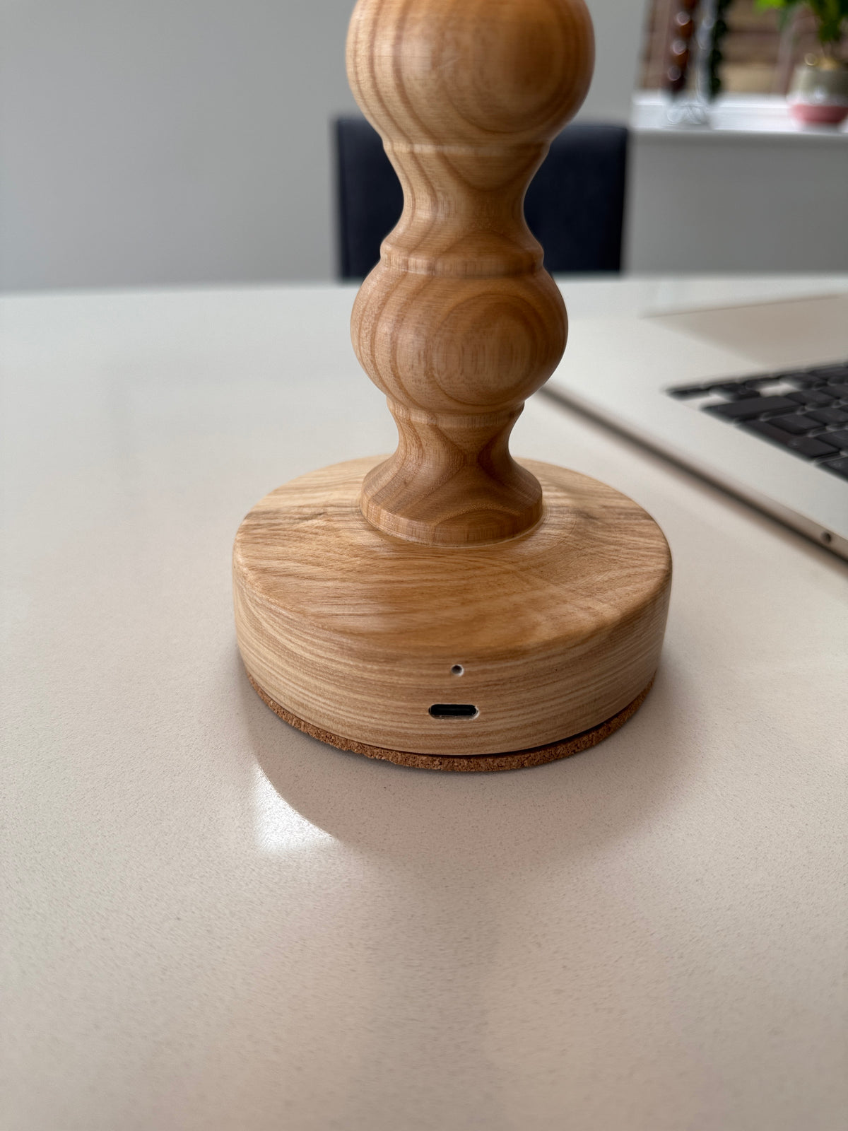 Bobbin Beech Style Rechargeable Touch Lamp