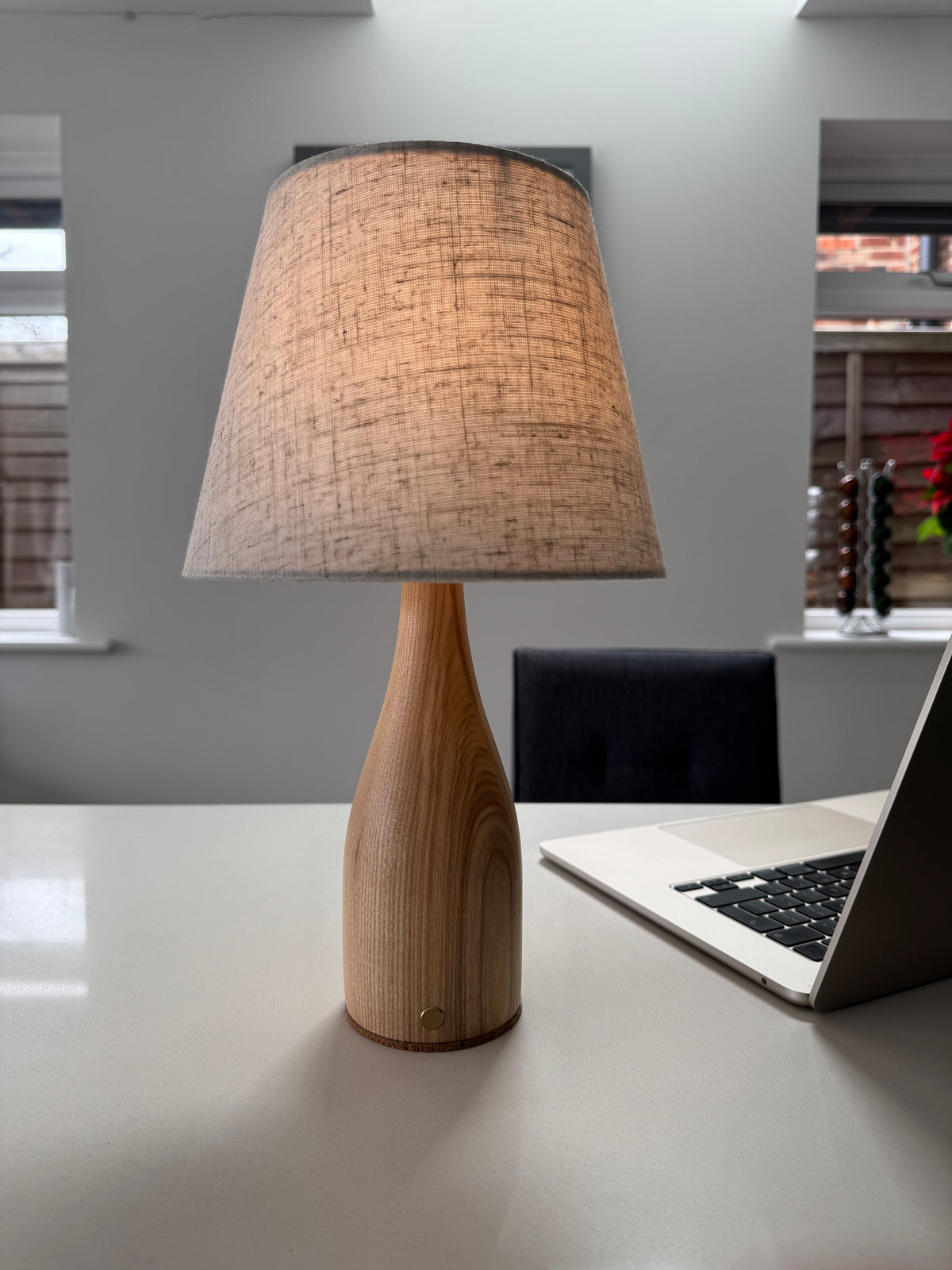 Bottle Beech Style Rechargeable Touch Lamp with Shade