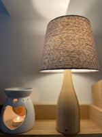 Handmade Empire or Candle Clip Lampshade in Pink Patterned Linen fabric