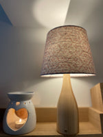 Handmade Empire or Candle Clip Lampshade in Pink Patterned Linen fabric