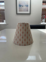 Handmade Empire or Candle Clip lampshade in Beige and Terracotta