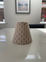 Handmade Empire or Candle Clip lampshade in Beige and Terracotta