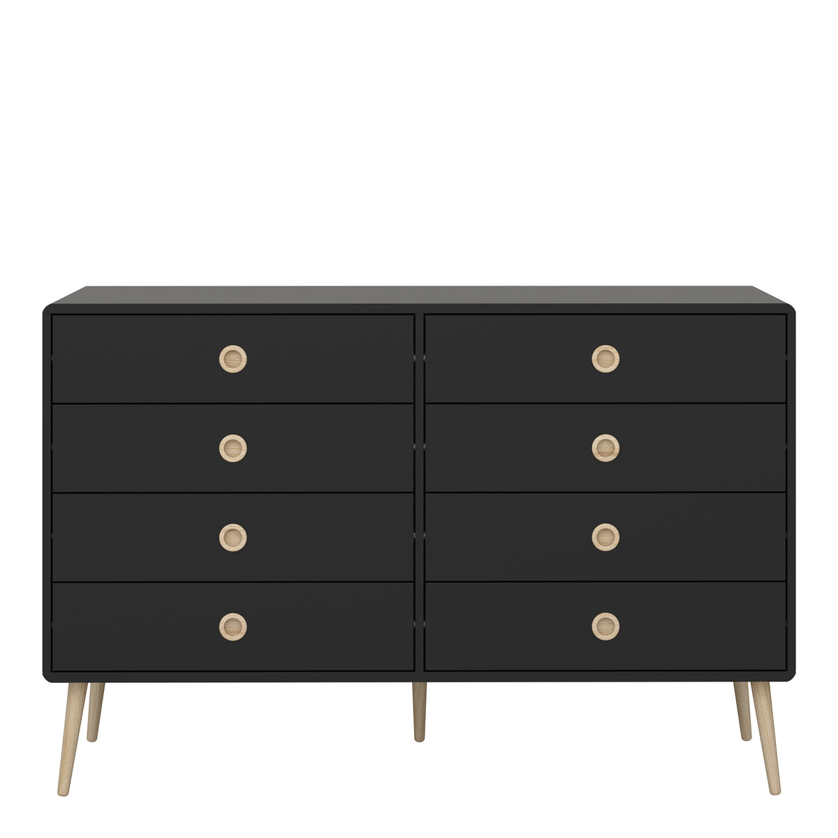 Softline 4 + 4 Wide Chest Black Painted