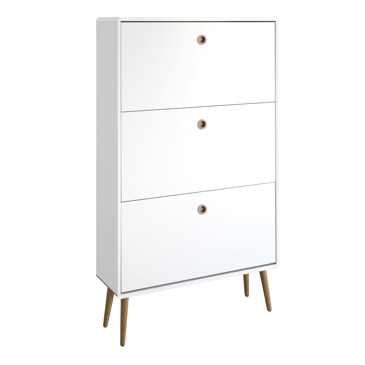 Softline Shoe Cabinet 3 Folding Doors, White 050