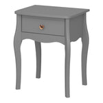 Baroque Nightstand Folkestone Grey with Rose Gold Colour Handles