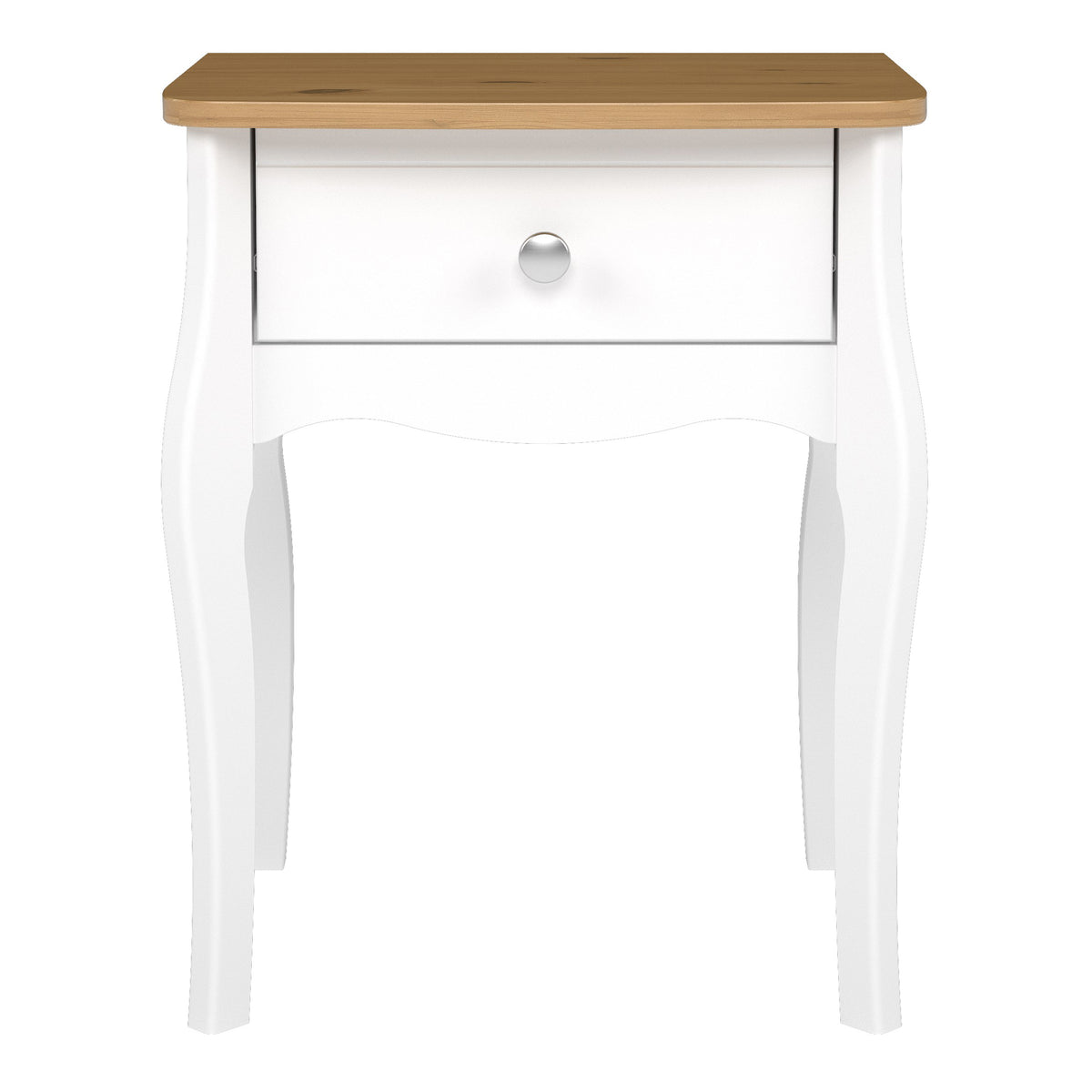 Baroque Nightstand Pure White Iced Coffee Lacquer