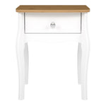 Baroque Nightstand Pure White Iced Coffee Lacquer