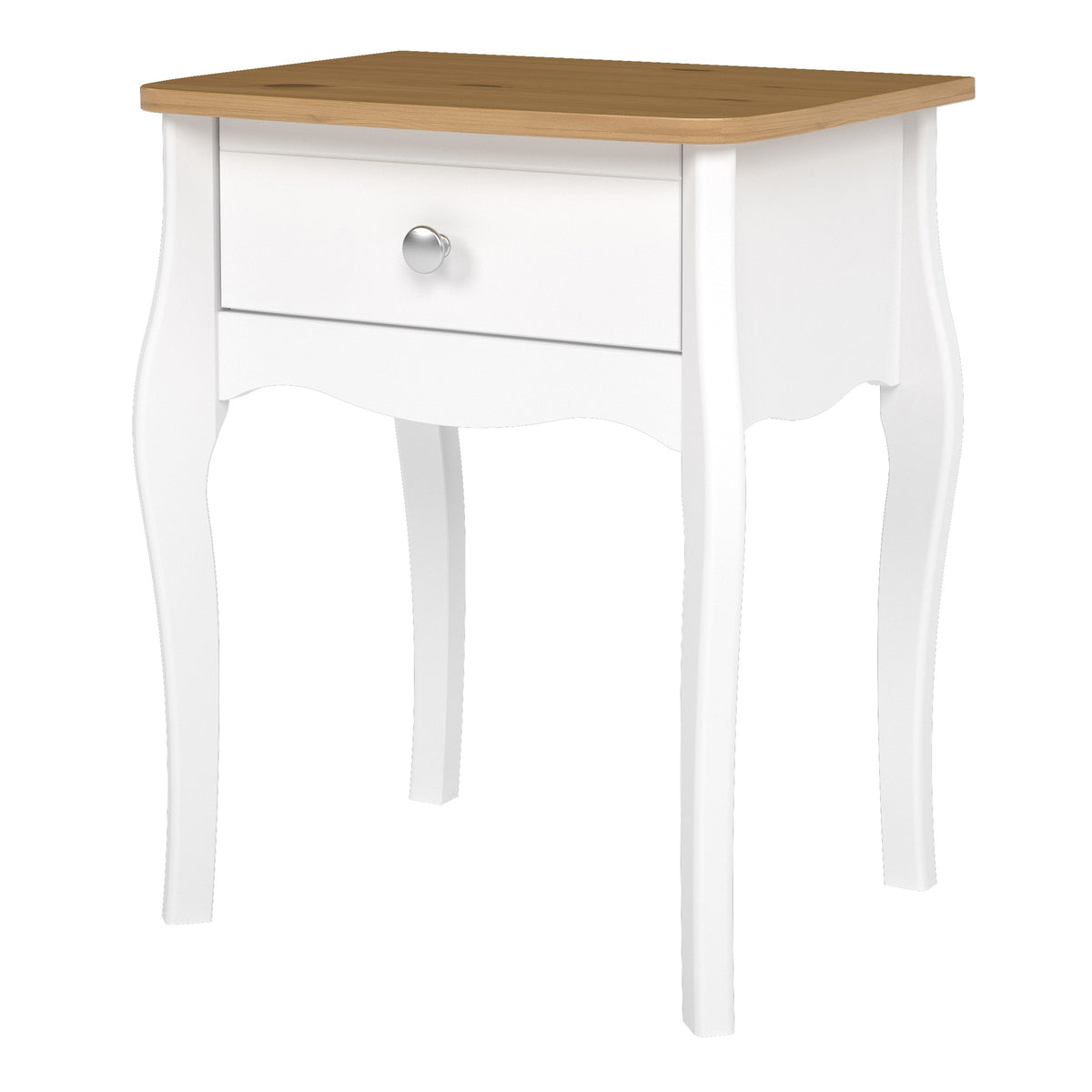 Baroque Nightstand Pure White Iced Coffee Lacquer