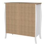 Baroque Sideboard 2 Doors + 1 Drawer, Pure White Iced Coffee Lacquer