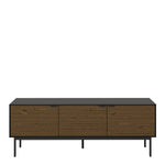 Soma TV Table 3 Doors, Granulated Black Brushed espresso