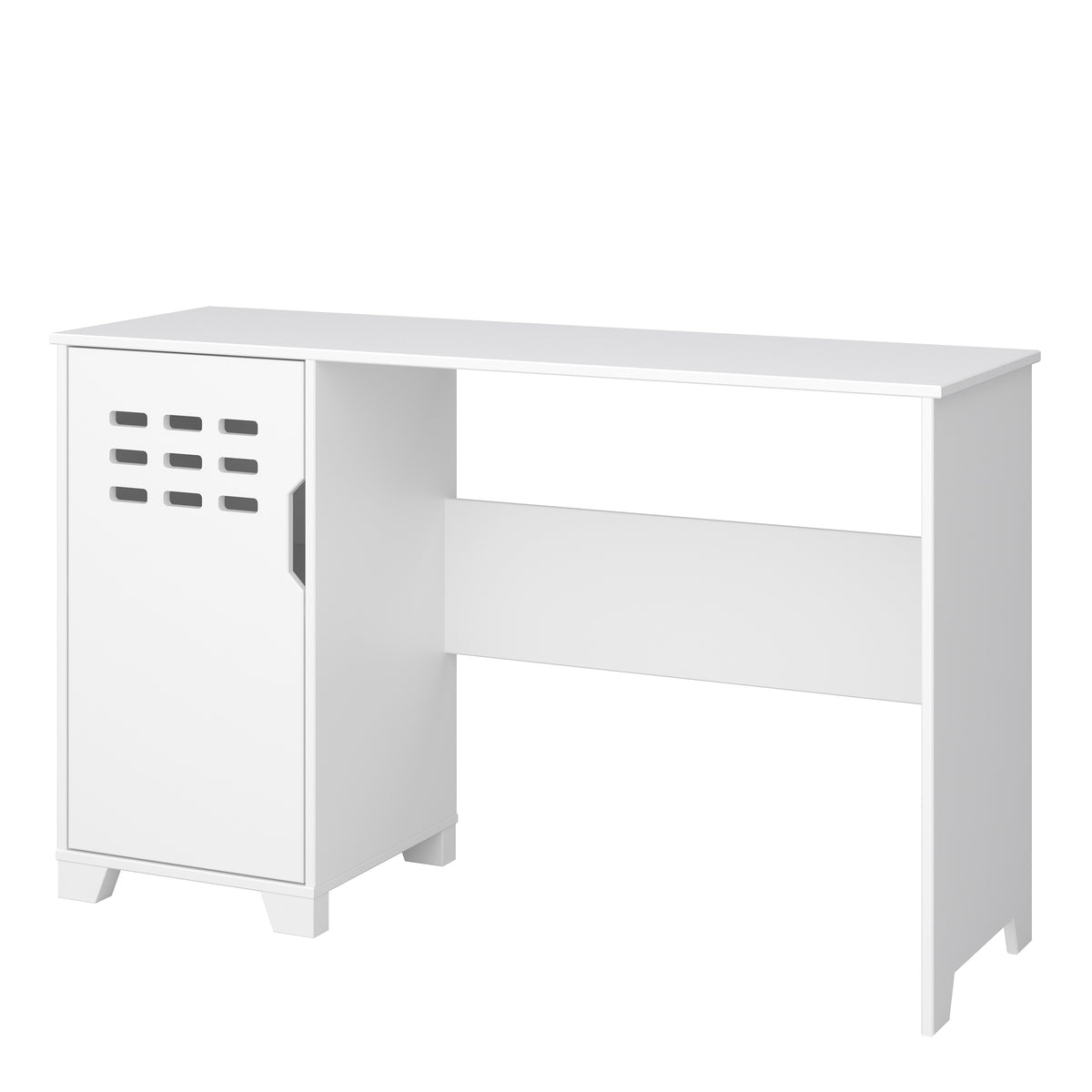 Loke Desk 1 Door in Pure White