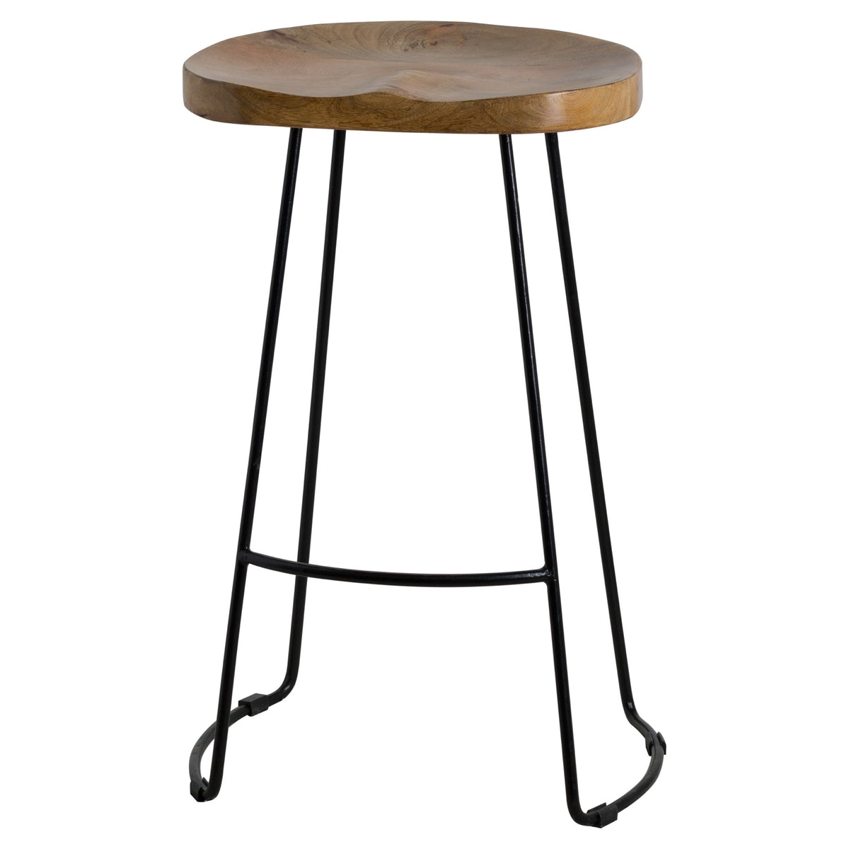 Franklin Hardwood Shape Bar Stool