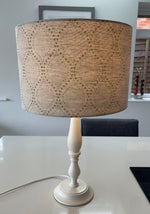 Beige and Green Dot Drum Lampshade