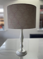 Beige and Pink Dot Drum Lampshade