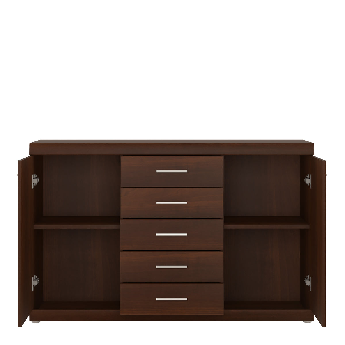 Imperial 2 Door 5 Drawer Sideboard in Dark Mahogany Melamine