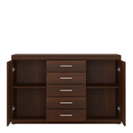 Imperial 2 Door 5 Drawer Sideboard in Dark Mahogany Melamine