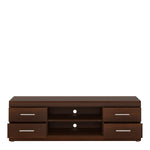 Imperial Wide 4 Drawer TV Cabinet in Dark Mahogany Melamine