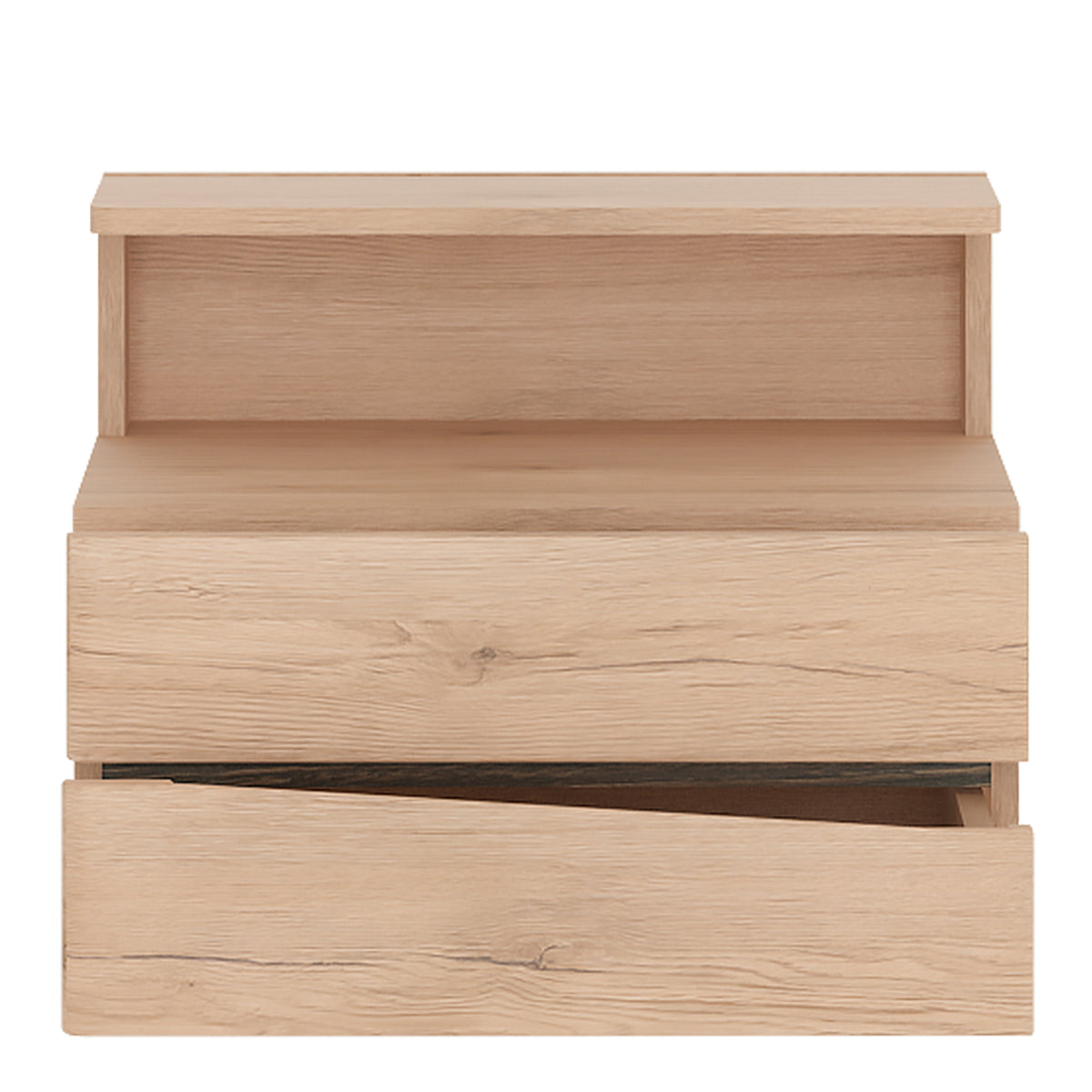 Kensington 2 Drawer Bedside Cabinet LH Drawer (wall fixing) in Oak