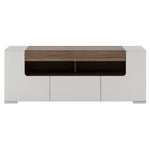 Toronto 140 cm wide TV Cabinet In White and Oak