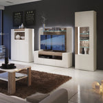 Toronto 140 cm wide TV Cabinet In White and Oak