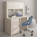 Angel 3 Drawer Desk in White Craft Oak