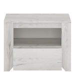 Angel 1 Drawer Bedside Cabinet White Craft Oak