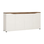 Toledo 4 door 2 drawer sideboard in White and Oak