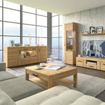 Cortina 4 door wide glazed sideboard in Grandson Oak