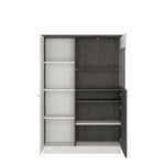 Zingaro Low display cabinet (RH) in Grey and White