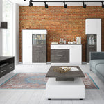 Zingaro 1 door 2 drawer 1 compartment sideboard in Grey and White