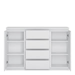 Fribo 2 door 4 drawer sideboard in White