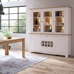 Celesto 3 Door Display top unit in White and Oak