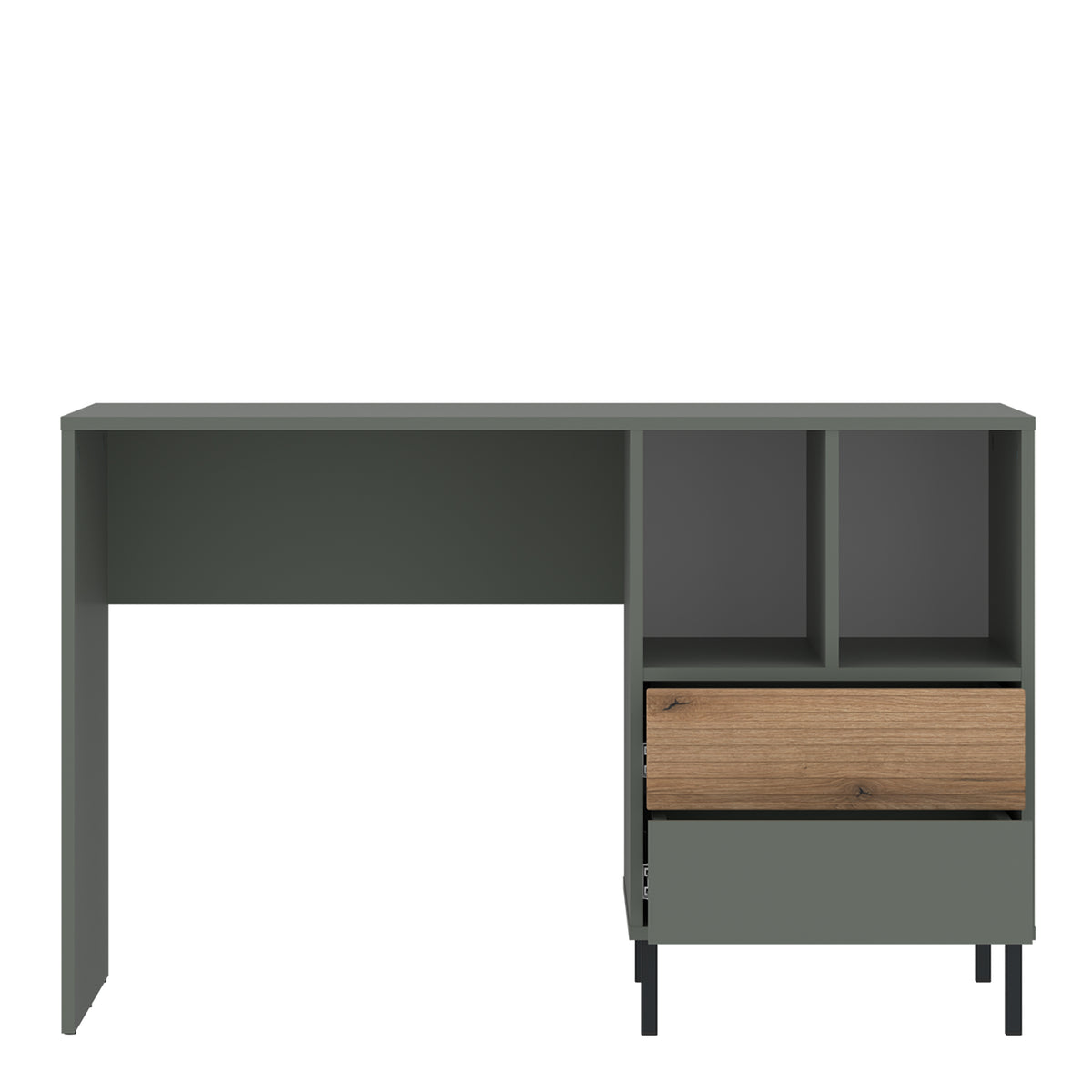 Darwin Desk 2 Drawer in Green/Oak