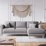 Cleveland Chaiselongue Sofa (RH) in Nova Light Grey