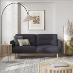 Larvik 2.5 Seater Sofa - Anthracite, Oak Legs