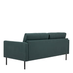 Larvik 2.5 Seater Sofa - Dark Green, Black Legs