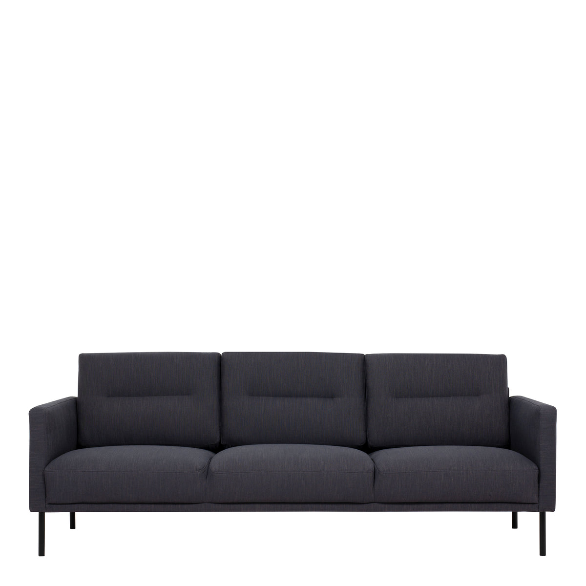 Larvik 3 Seater Sofa - Anthracite, Black Legs