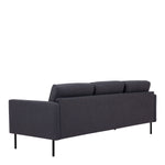 Larvik 3 Seater Sofa - Anthracite, Black Legs