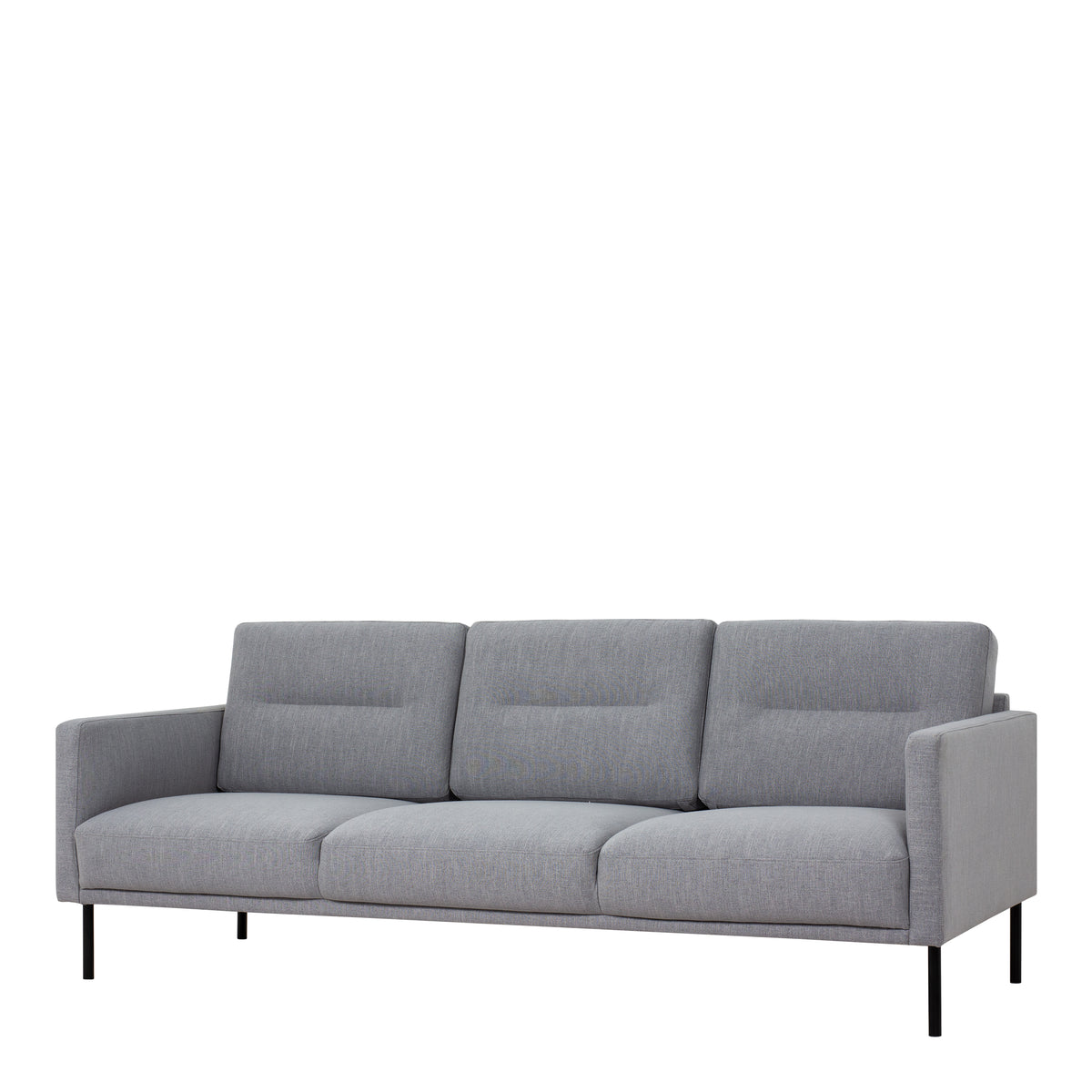 Larvik 3 Seater Sofa - Grey, Black Legs