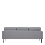 Larvik 3 Seater Sofa - Grey, Black Legs