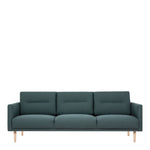 Larvik 3 Seater Sofa - Dark Green, Oak Legs