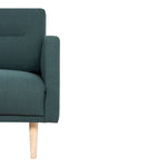 Larvik 3 Seater Sofa - Dark Green, Oak Legs