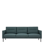 Larvik 3 Seater Sofa - Dark Green, Black Legs