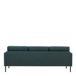 Larvik 3 Seater Sofa - Dark Green, Black Legs