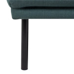 Larvik 3 Seater Sofa - Dark Green, Black Legs