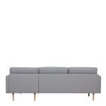 Larvik Chaiselongue Sofa (RH) - Grey, Oak Legs